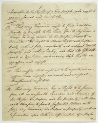 De Bill of Rights, kopie ondertekend in Federal Hall, 1789